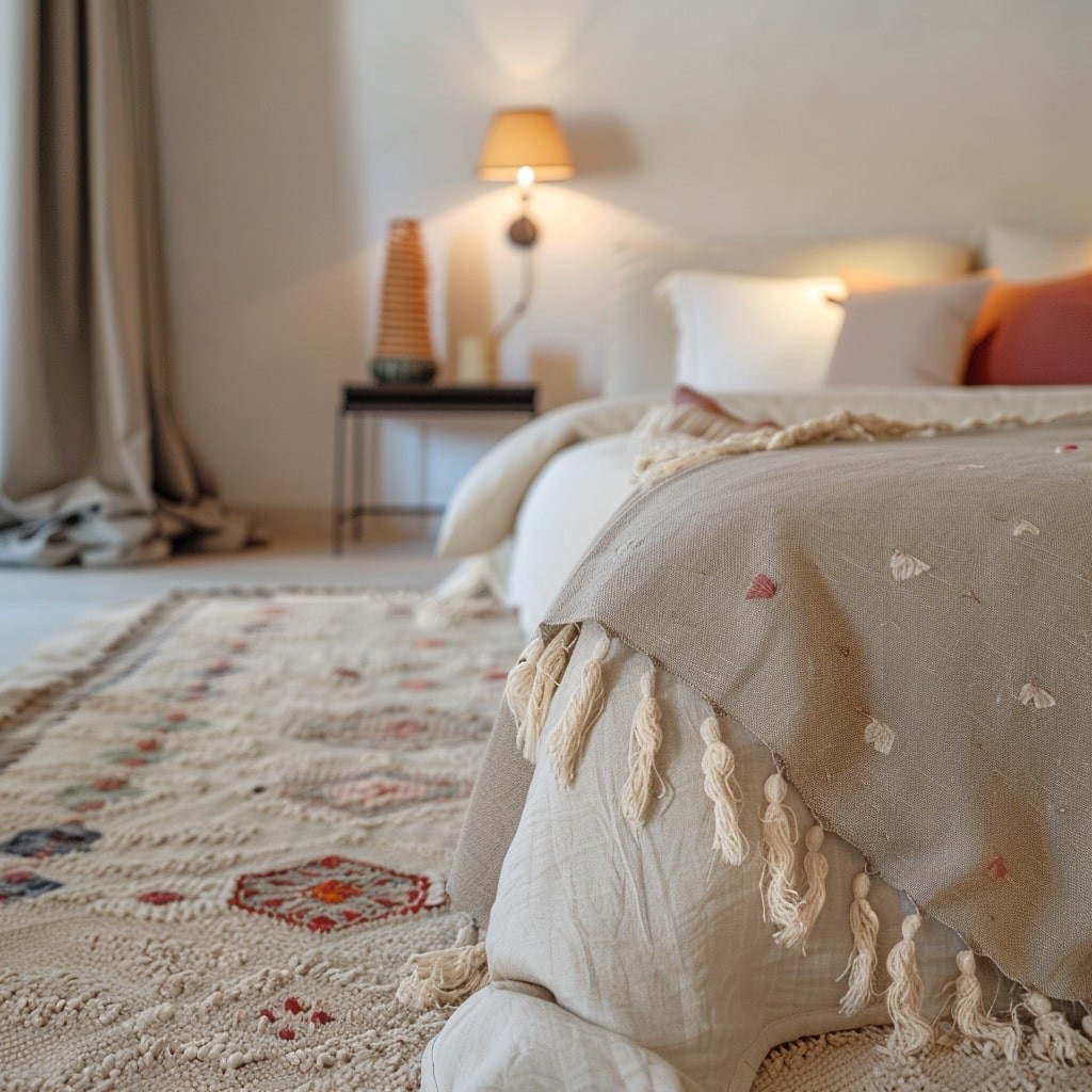 Tapis-laine-artisanal-chambre-femme