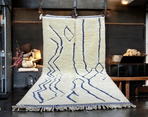 Berber-rug-luxury-white-blue