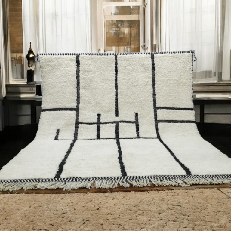 Grand-tapis-salon-luxe-maroc-noir-blanc