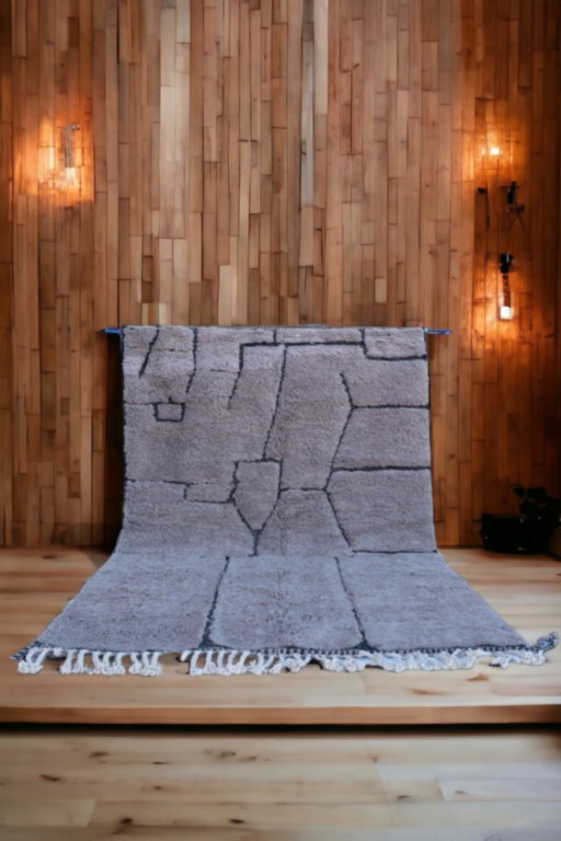 Tapis-berbere-design-laine-gris