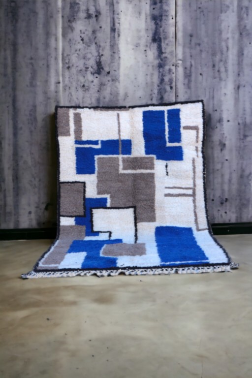 Tapis-marocain-contemporain-bleu-gris-blanc