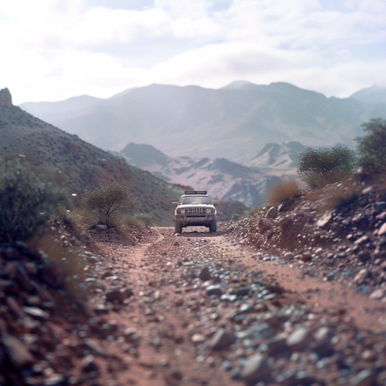 Voiture-montagne-tapis-berbere