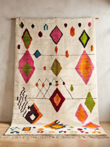 502C-Multicoloured Berber Rug – Traditional Craft