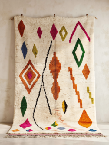 Tapis marocain berbère coloré – Style bohème chic Tapis marocain berbère coloré – Style bohème chic