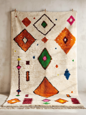 505C - Colorful Berber Rug - Traditional Moroccan Patterns