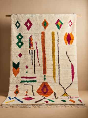Tapis berbère coloré – Pièce unique marocaine Tapis berbère coloré – Pièce unique marocaine