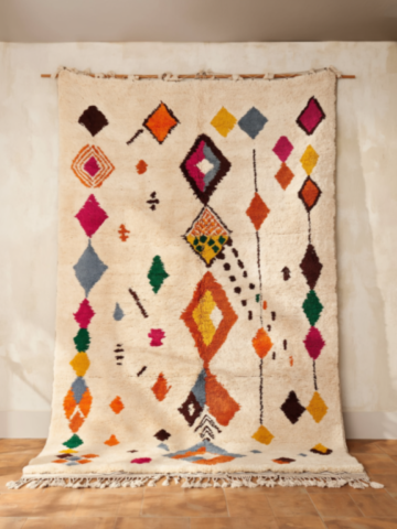 Tapis berbère coloré – Art textile marocain Tapis berbère coloré – Art textile marocain