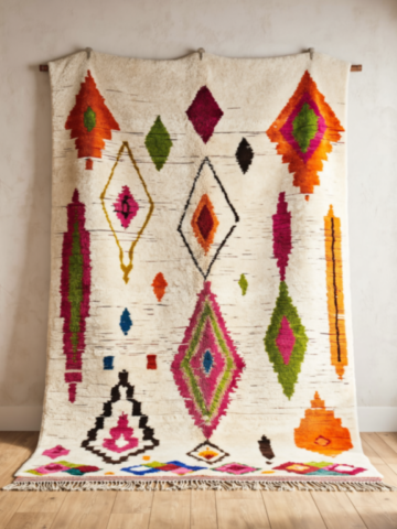 Tapis berbère coloré – Création traditionnelle Tapis berbère coloré – Création traditionnelle