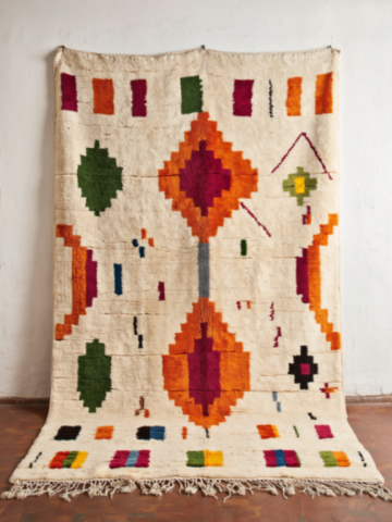 Tapis Azilal coloré – Artisanat marocain authentique