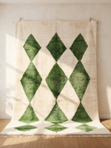 55C-tapis-marocain-vert-blanc