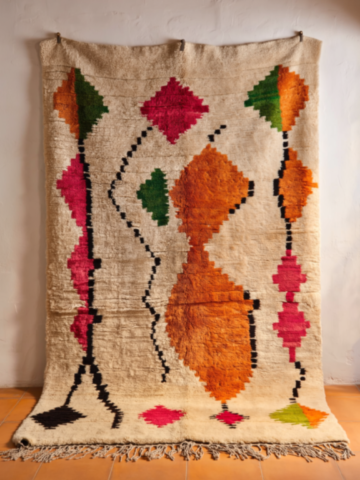 Tapis berbère Azilal coloré – Style bohème premium