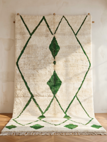 63C-Tapis-berber-losanges-design-blanc-vert