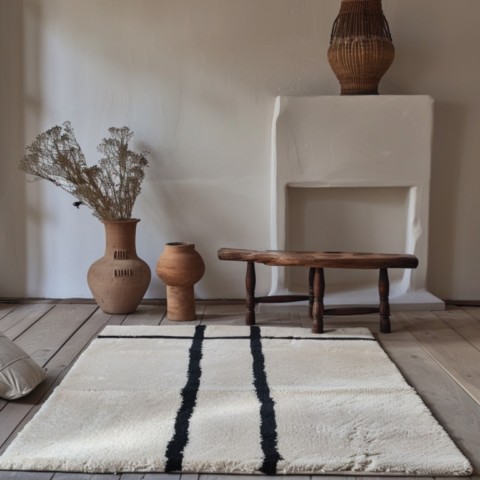 Tapis-berbere-contemporain-noir-blanc