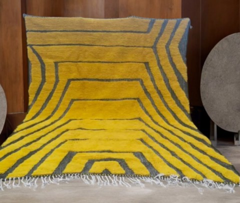 Tapis-rug-design-berber-jaune-gris-yellow-grey